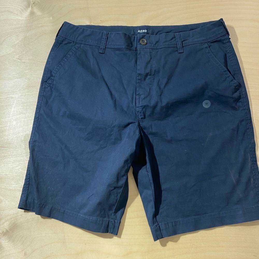 AERO Men's Navy Shorts 33 (NG)
